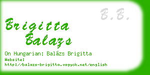 brigitta balazs business card